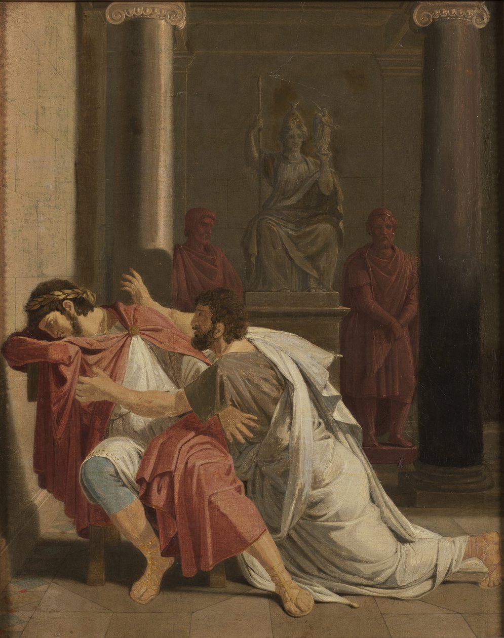 Burrhus, Neros Tutor, Prostrando-se diante de seu Soberano Senhor, 1816 de Otto Wallgren