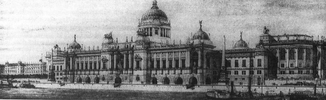 Entrada não vencedora para concurso relativo ao edifício do parlamento de Budapeste (1883) de Otto wagner and partners