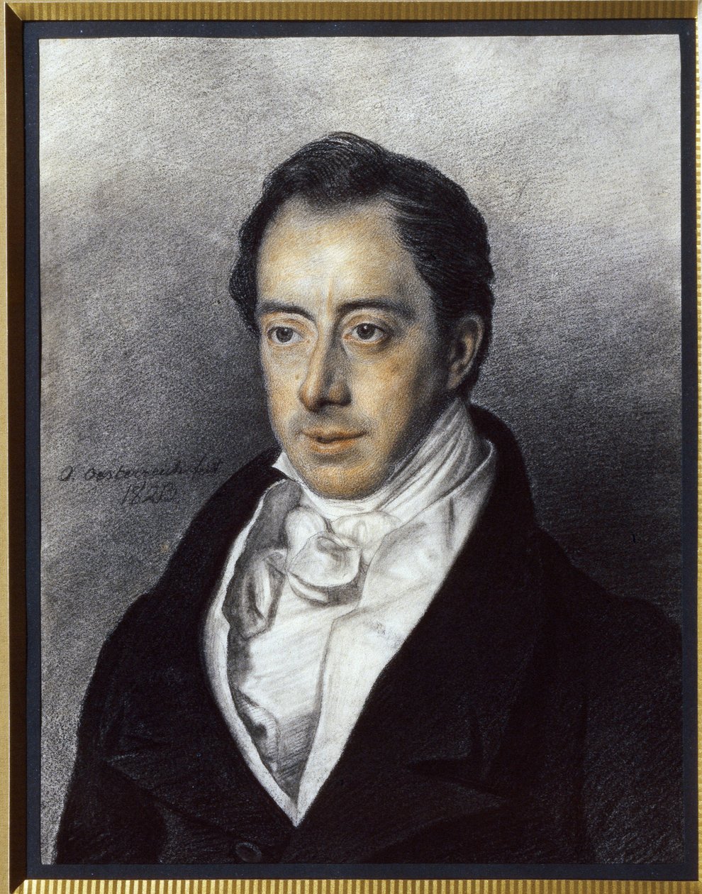 Retrato de Nicolas Ivanovich Tourgueniev (1789-1871). (Retrato de N.I. Turgenev). Oeuvre de Otto (Yermolay) Oesterreich (1790-1871), pastel sobre cartolina de Otto  Oesterreich
