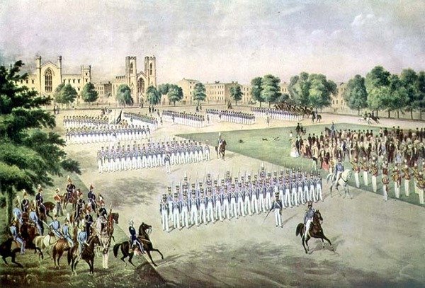 Revisão do 7º Regimento, Washington Square, Nova Iorque de Otto (after) Botticher