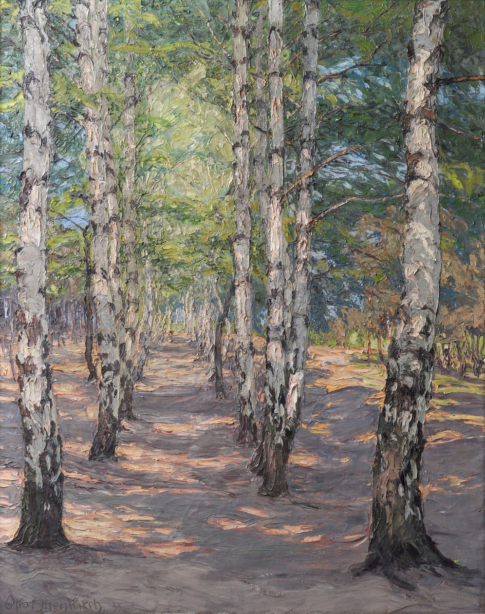Caminho de bétulas no Heller, perto de Dresden de Otto Altenkirch