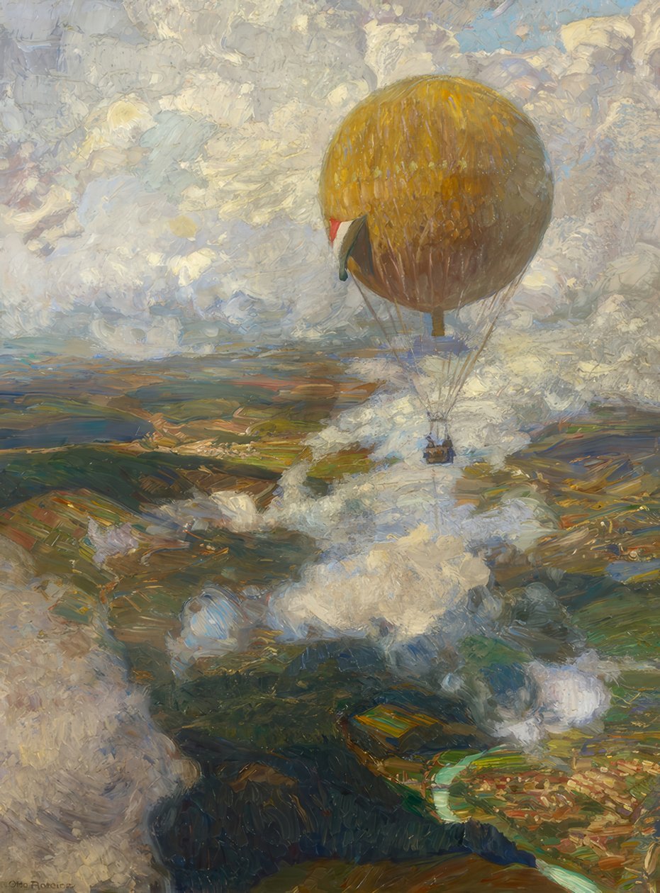 Em um balão cativo sobre os Vosges de Otto Antoine