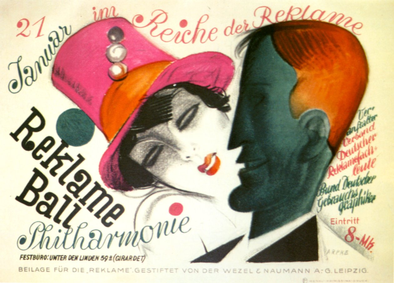 Cartaz para o Baile da Publicidade de Otto Arpke