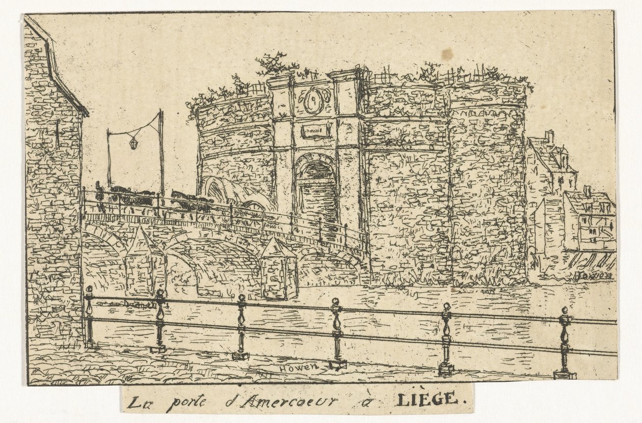 Amercoeurpoort te Luik
A Porta Amercoeur em Liège (título sobre o objecto) de Otto Baron Howen