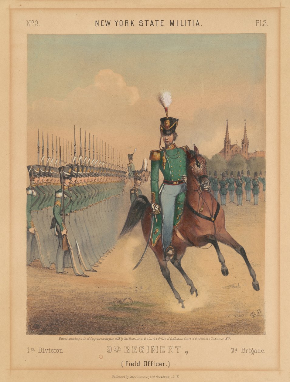 Milícia do Estado de Nova York, 1ª Divisão, 9º Regimento, 3ª Brigada de Otto Boetticher