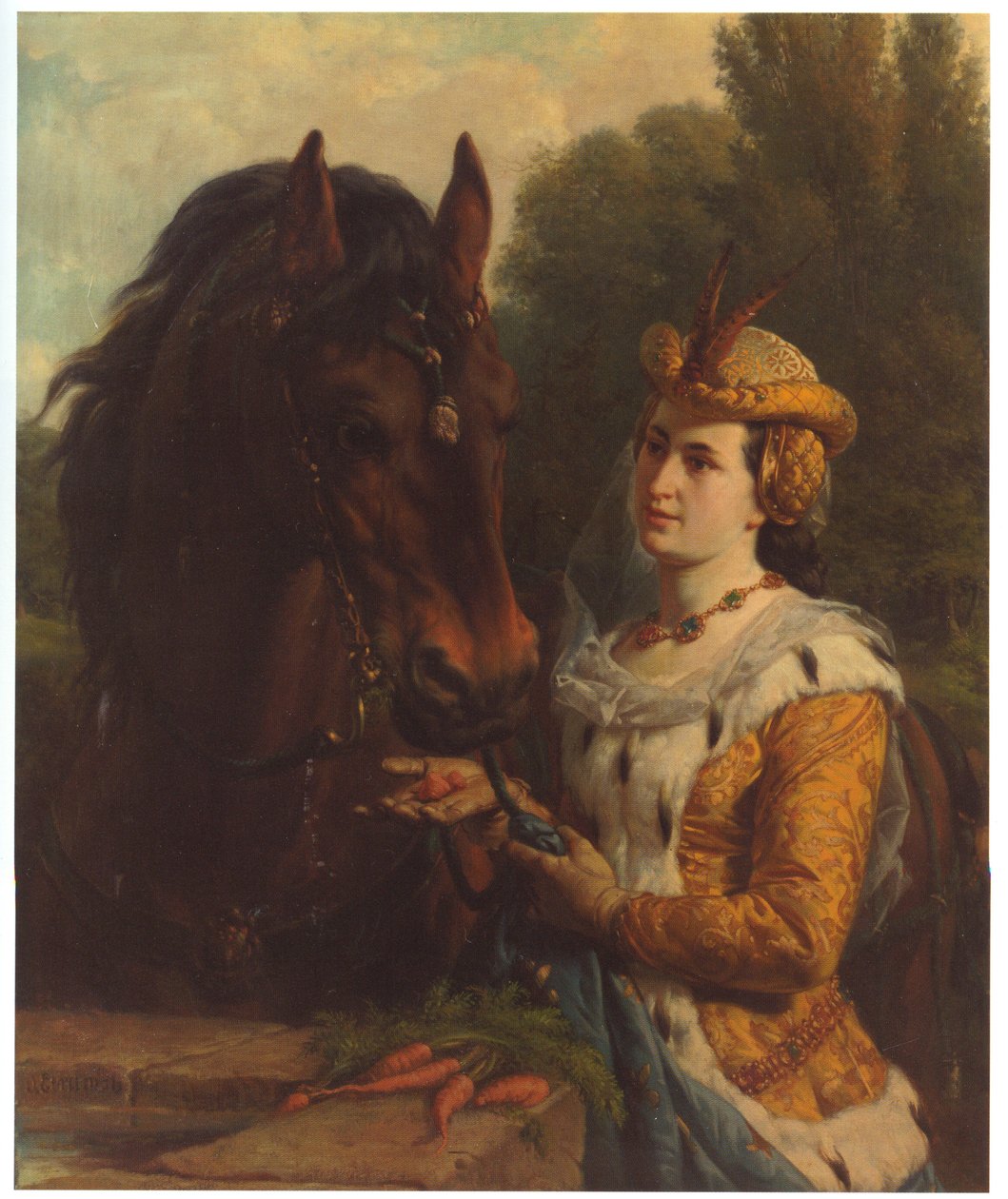 Jacoba da Baviera com seu cavalo de Otto Eerelman