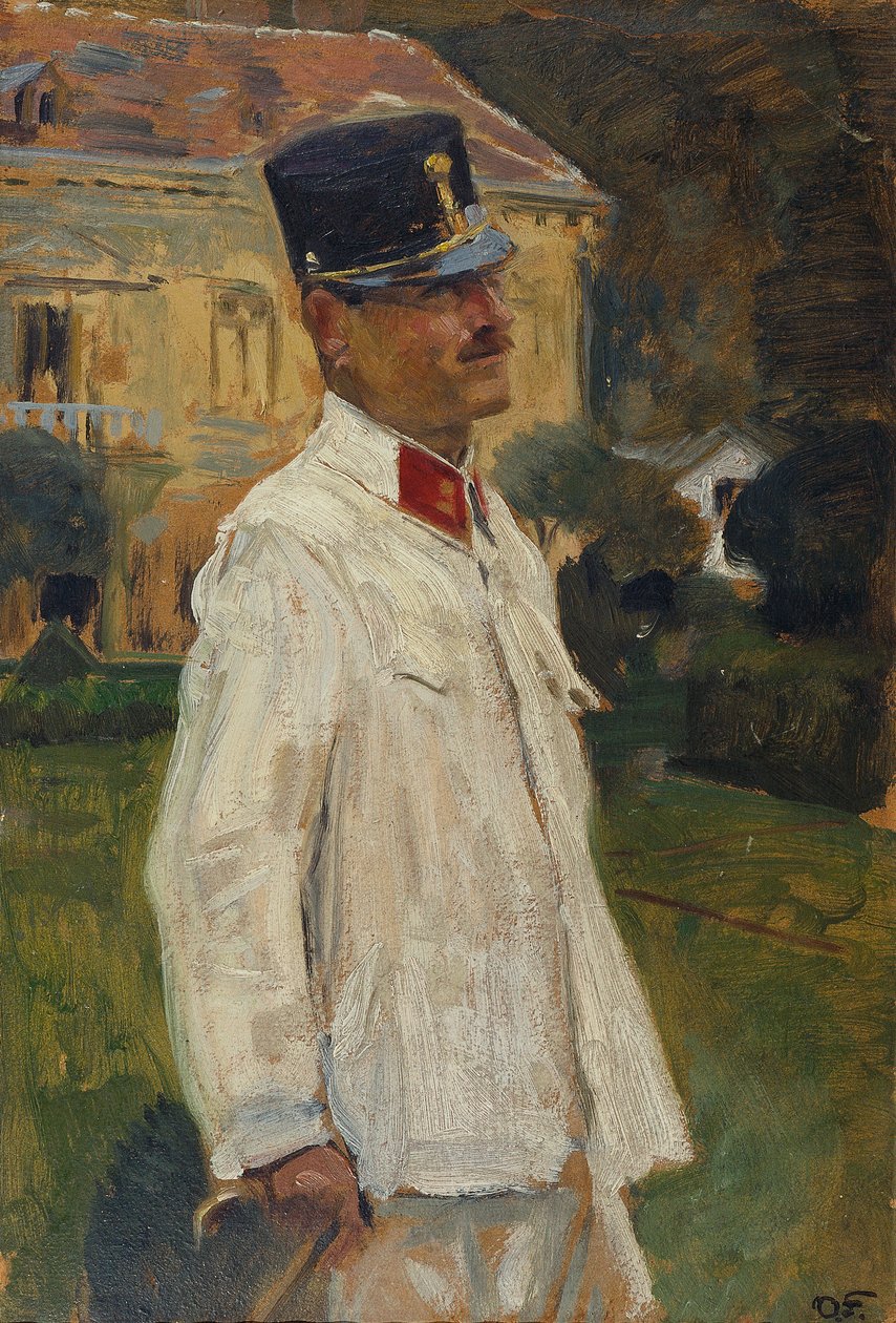 Heinrich (?) Gallia em uniforme de oficial de Otto Friedrich