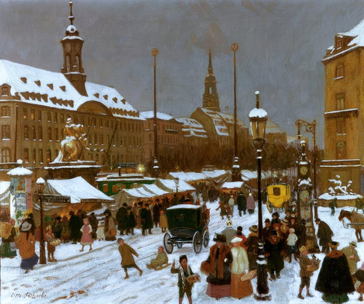 Striezelmarkt no Neustädter Markt de Otto Fritzsche
