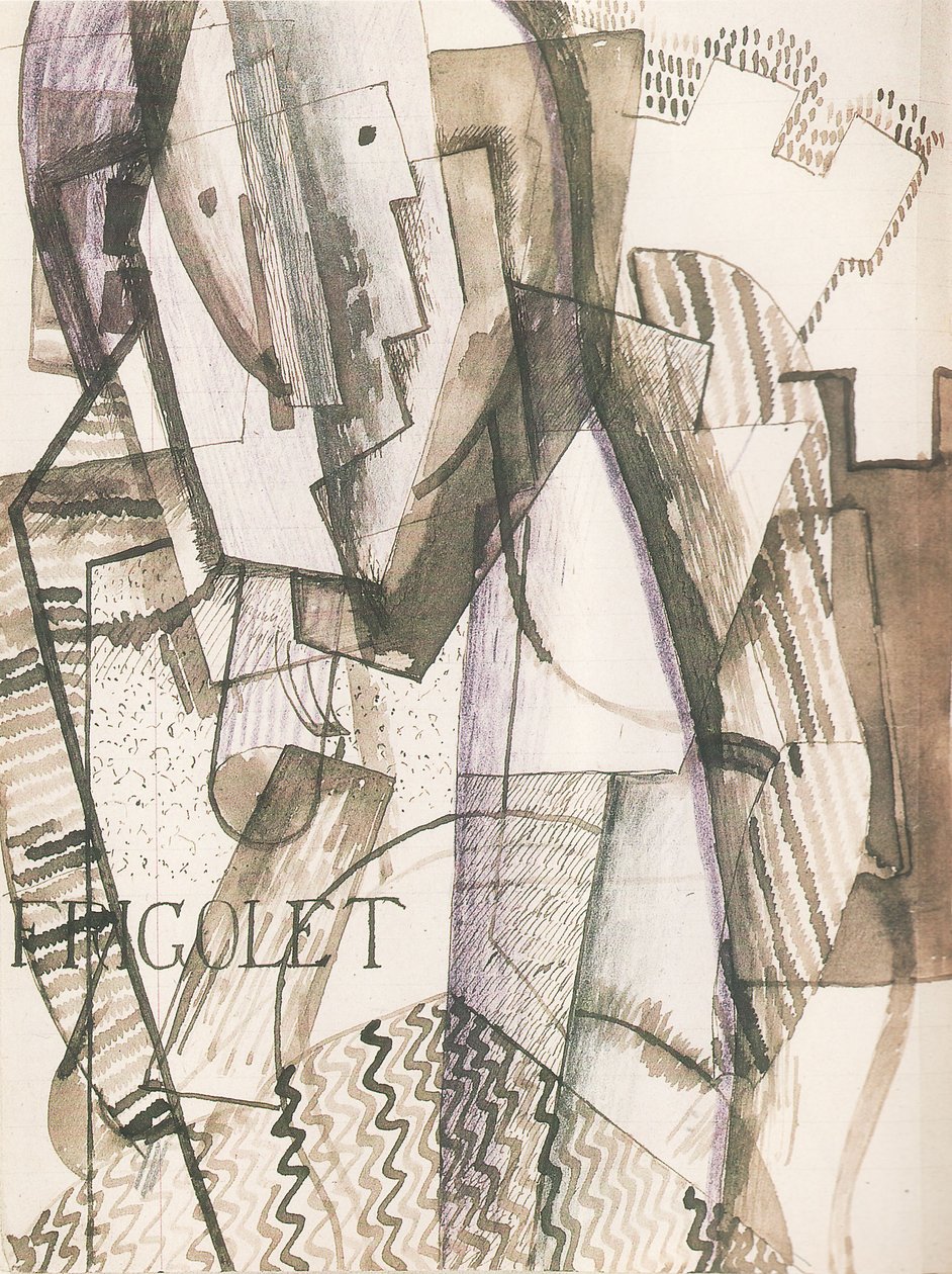 Figura em frente às paredes, 1916 de Otto Gutfreund