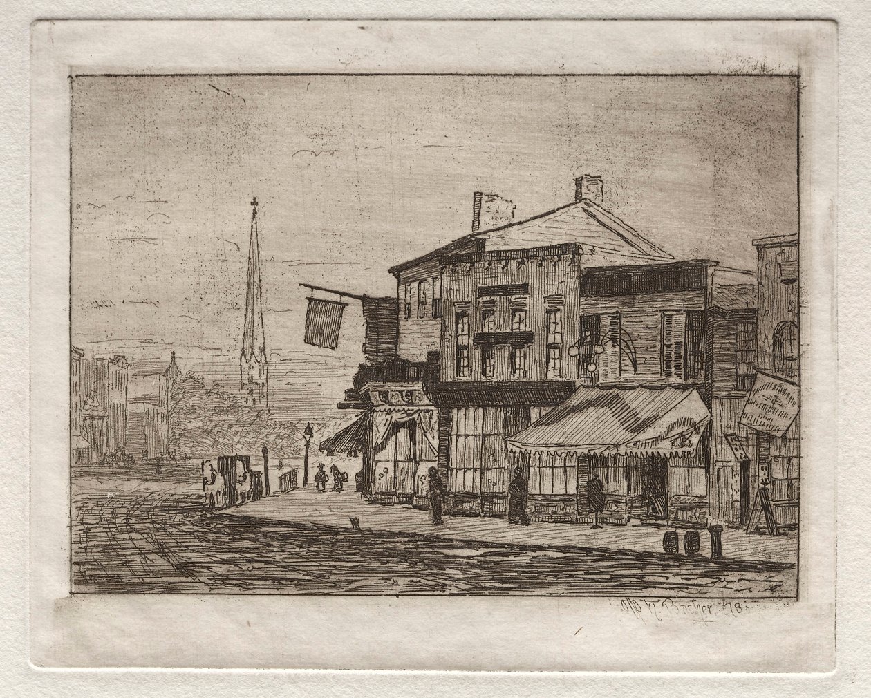 Cleveland, Woodland Avenue e Eagle Street, 1878. de Otto H. Bacher