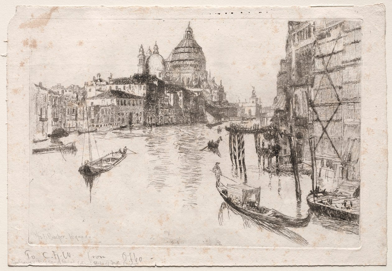 Entrada para o Grande Canal, 1880. de Otto H. Bacher