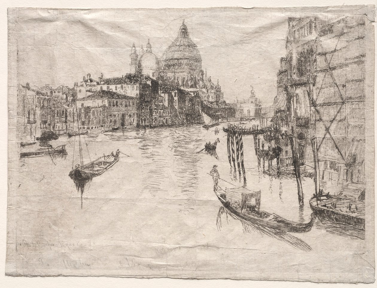 Entrada para o Grande Canal, Veneza de Otto H. Bacher