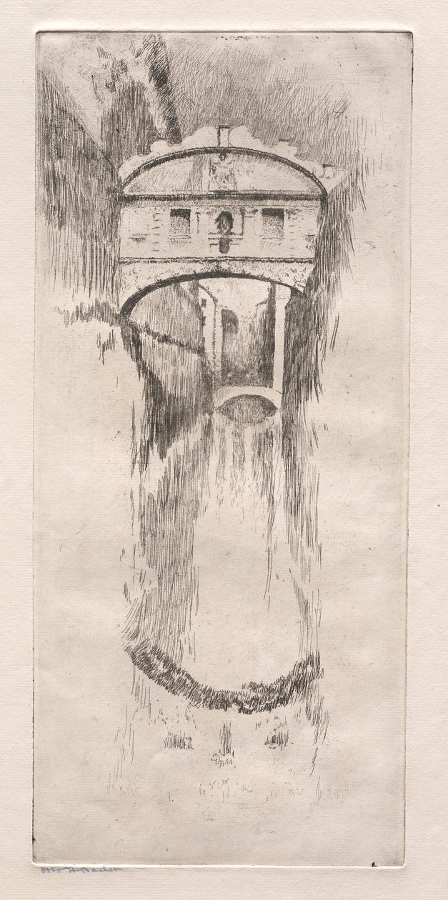 Litografias de Veneza: Ponte dos Suspiros, século XIX. de Otto H. Bacher