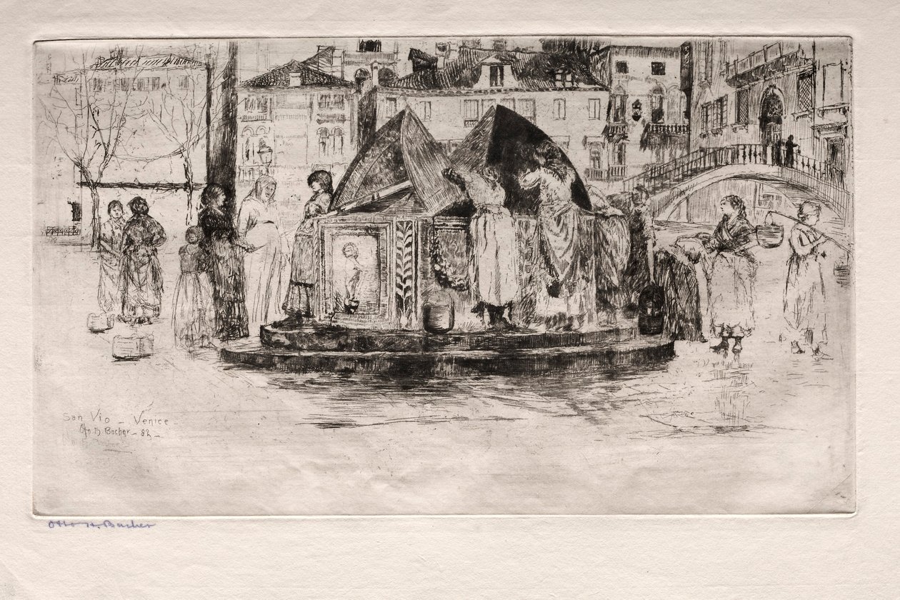 Gravuras de Veneza: Pozzo San Vio, 1882. de Otto H. Bacher