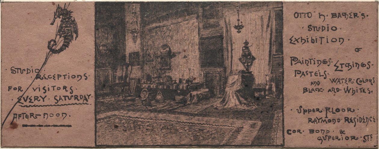 Convite para a exposição de Otto H. Bacher