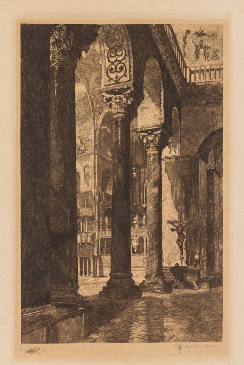 Interior de São Marcos, Veneza. de Otto H. Bacher