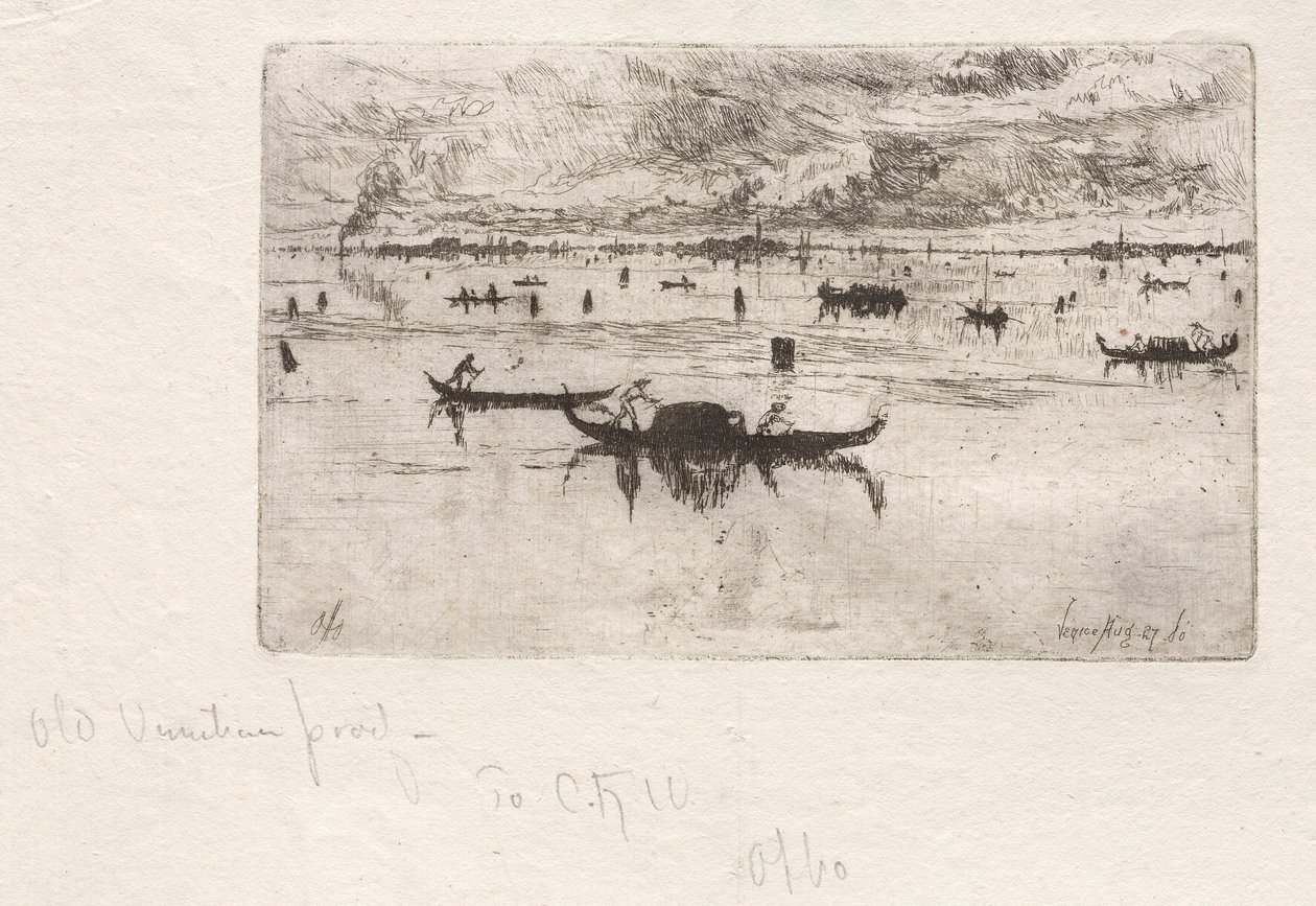 Olhando para a Saudação, Veneza, 1880. de Otto H. Bacher