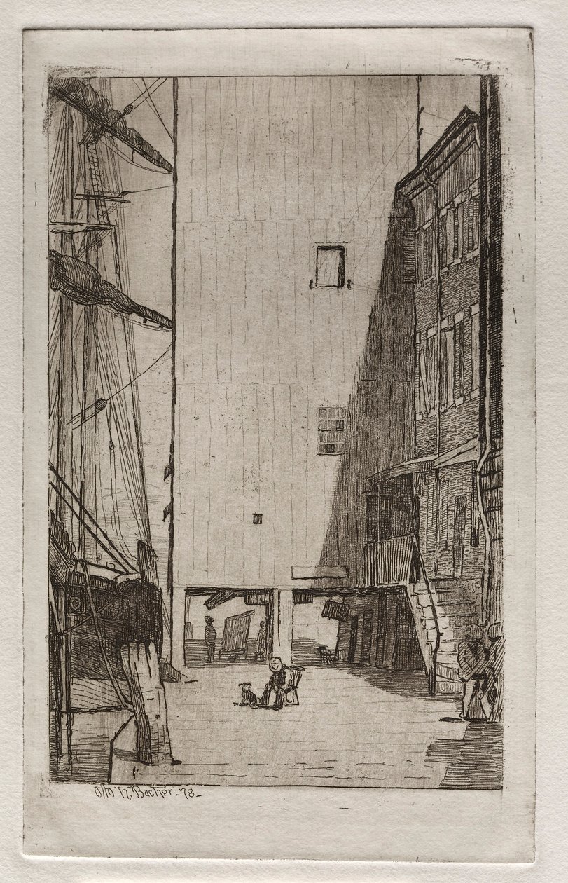 Navio e elevador, 1878. de Otto H. Bacher
