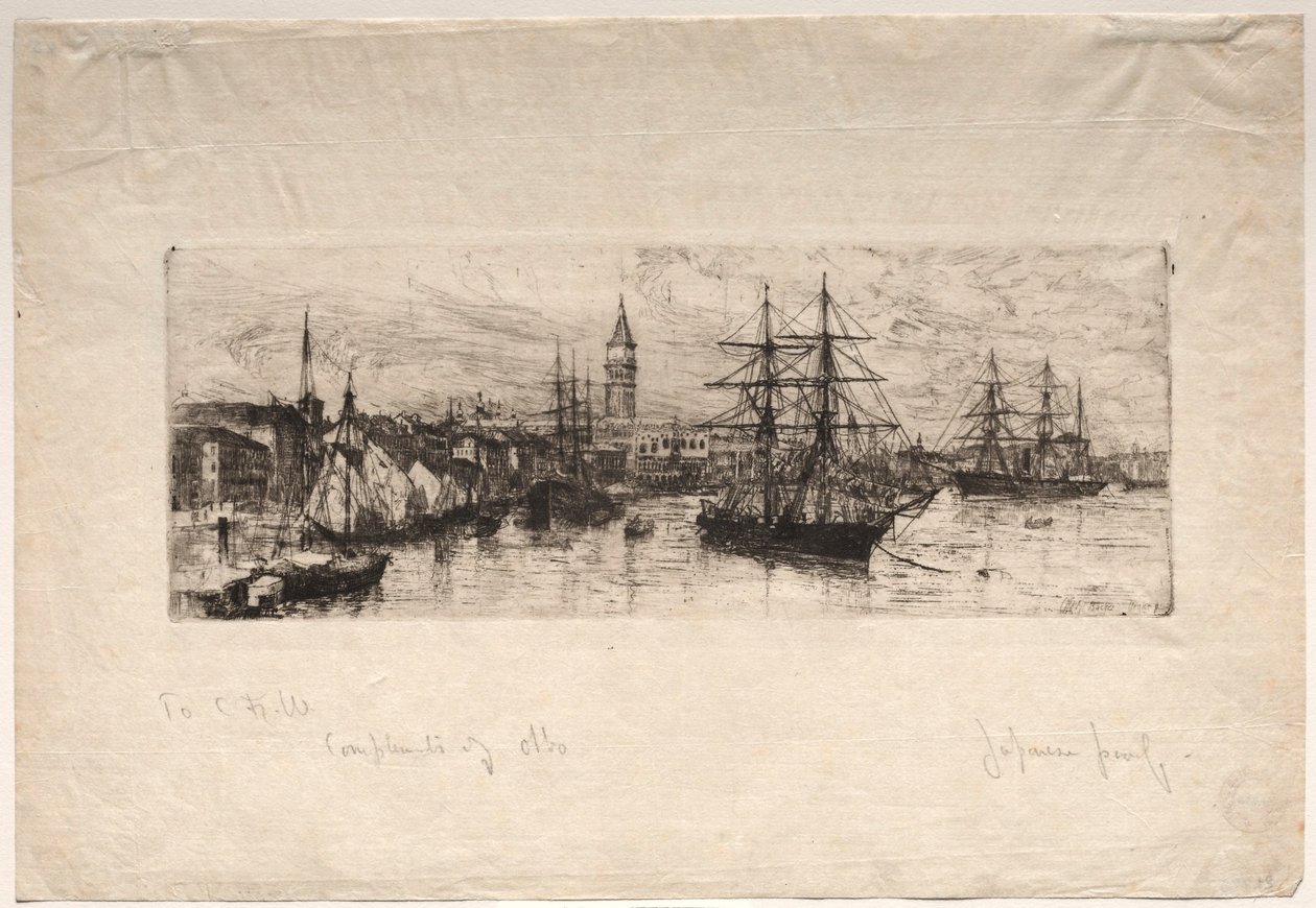 Transporte e Palácio Ducal, 1880. de Otto H. Bacher
