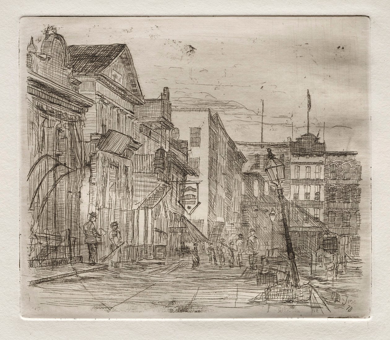 Canto do sudoeste, praça pública, Cleveland, 1878. de Otto H. Bacher