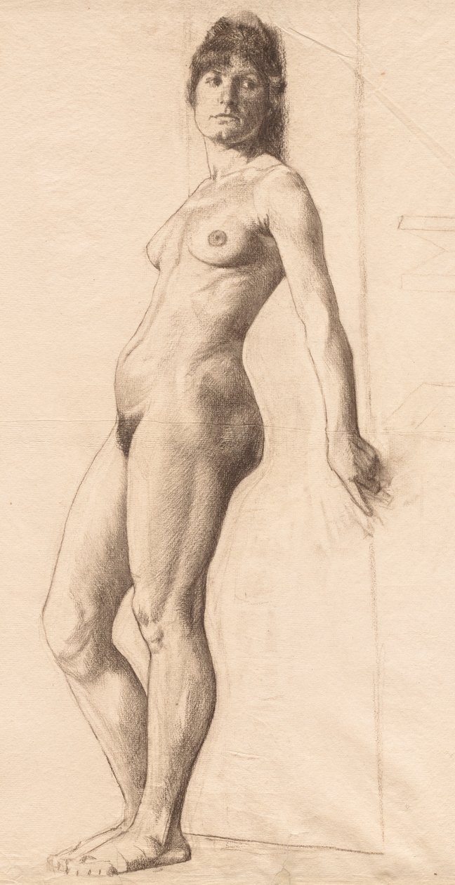 Modelo nu em pé de Otto H. Bacher