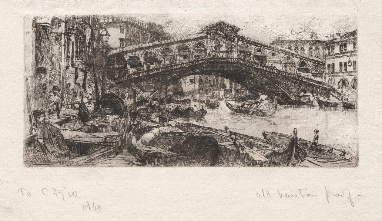 O Rialto, Veneza, 1880. de Otto H. Bacher