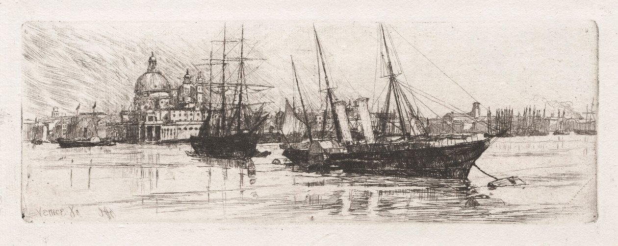 Dois barcos, Veneza, 1880. de Otto H. Bacher