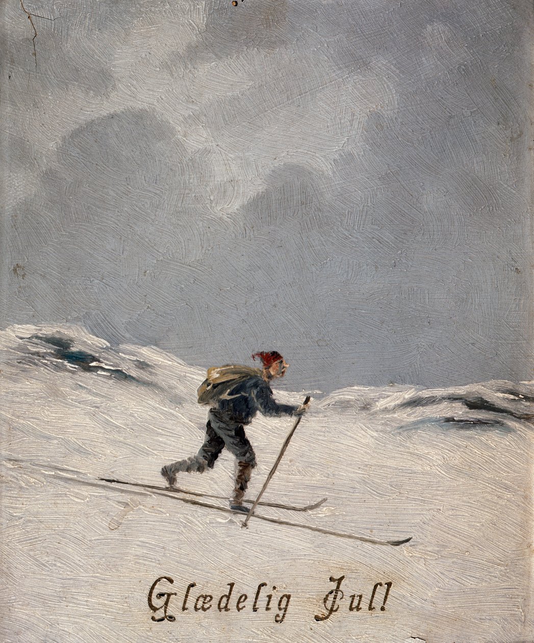 Esquiador (Feliz Natal), ca. 1880 de Otto Henning
