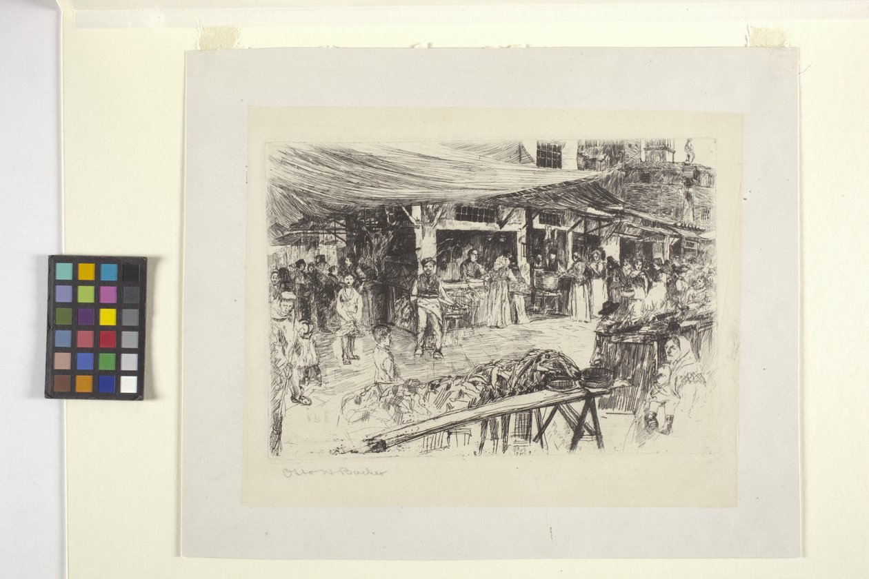 O Mercato Vecchio, Florença de Otto Henry Bacher