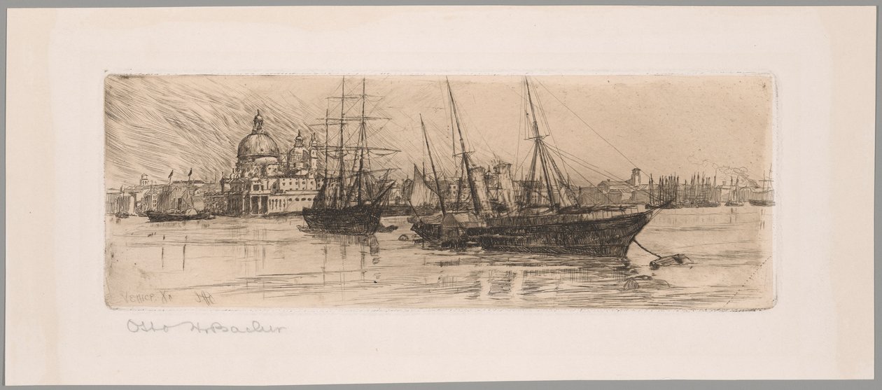 Dois barcos, Veneza de Otto Henry Bacher