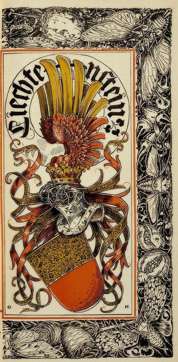 Os brasões de armas ancestrais das casas dos Principados alemães: Liechtenstein de Otto Hupp