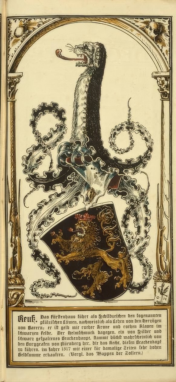 Os ancestrais brasões de armas das casas principescas alemãs: Reuß de Otto Hupp