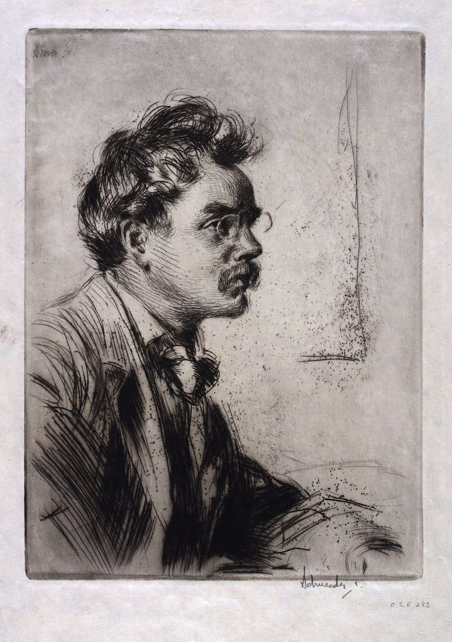 Retrato de B.J.O. Nordfelt de Otto J. Schneider