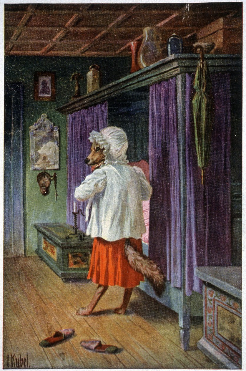 O lobo degenera em Grande Mãe, c.1910 (cartão postal) de Otto Kubel