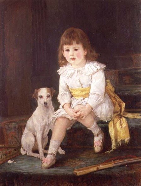 Mestre Baddeley de Derby com o seu cão de Otto Leyde