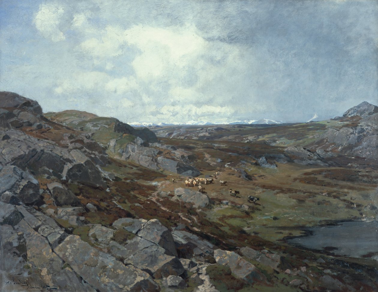 Paisagem de alta montanha, Munique de Otto Ludvig Sinding