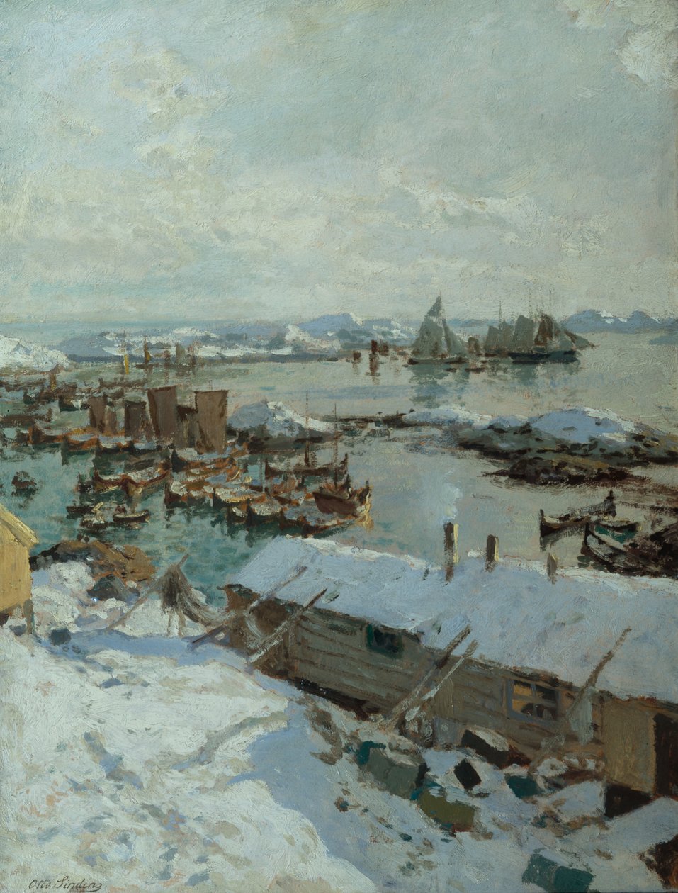 No porto de Svolvaer de Otto Ludvig Sinding