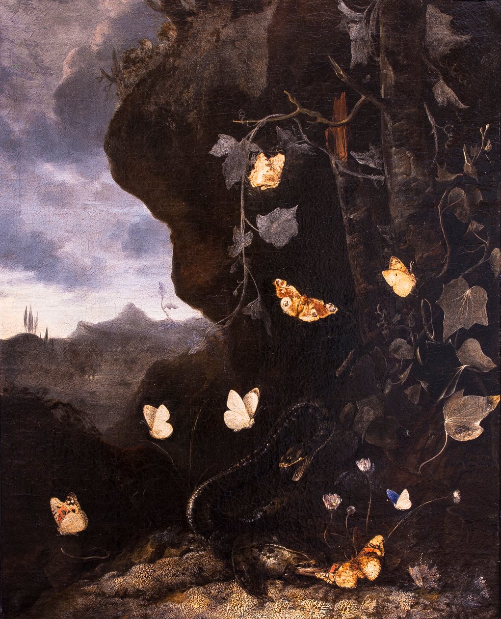 Cobras, sapos e borboletas de Otto Marseus van Schrieck