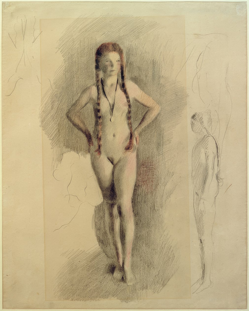 Menina com medalhão de Otto Meyer Amden