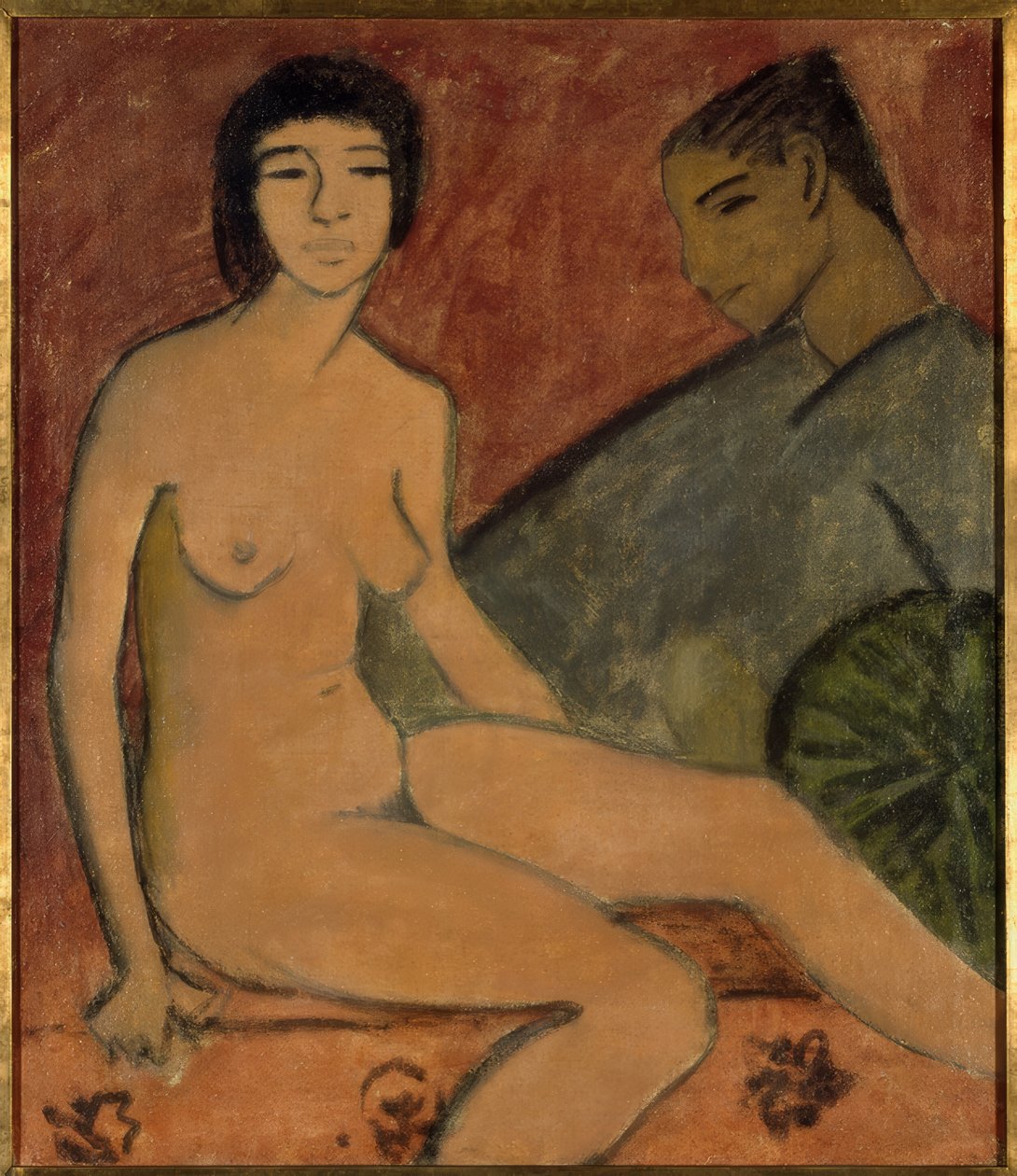Jovem mulher e menino de Otto Mueller