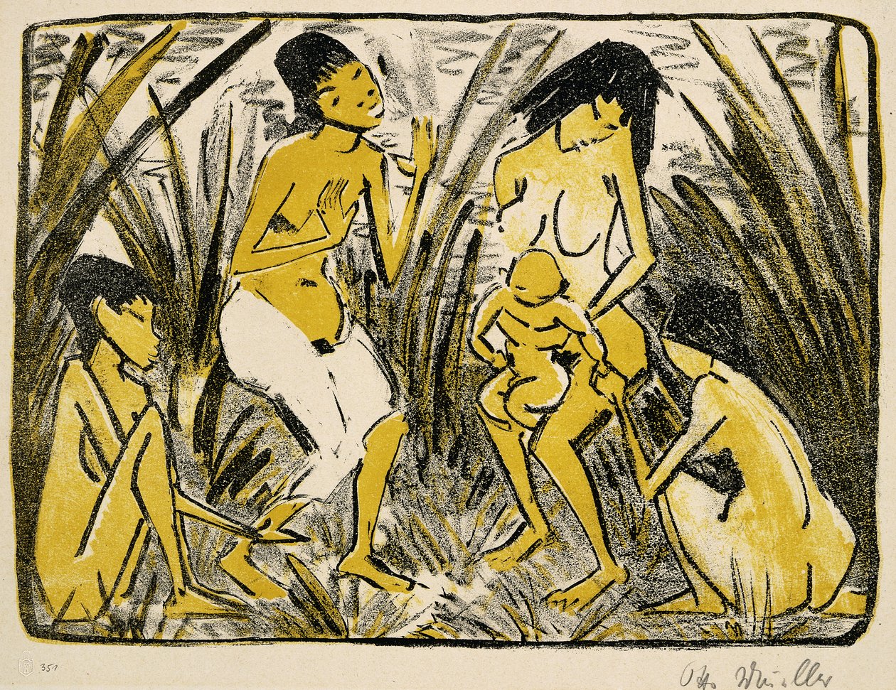 Descoberta de Moisés, 1920 de Otto Mueller