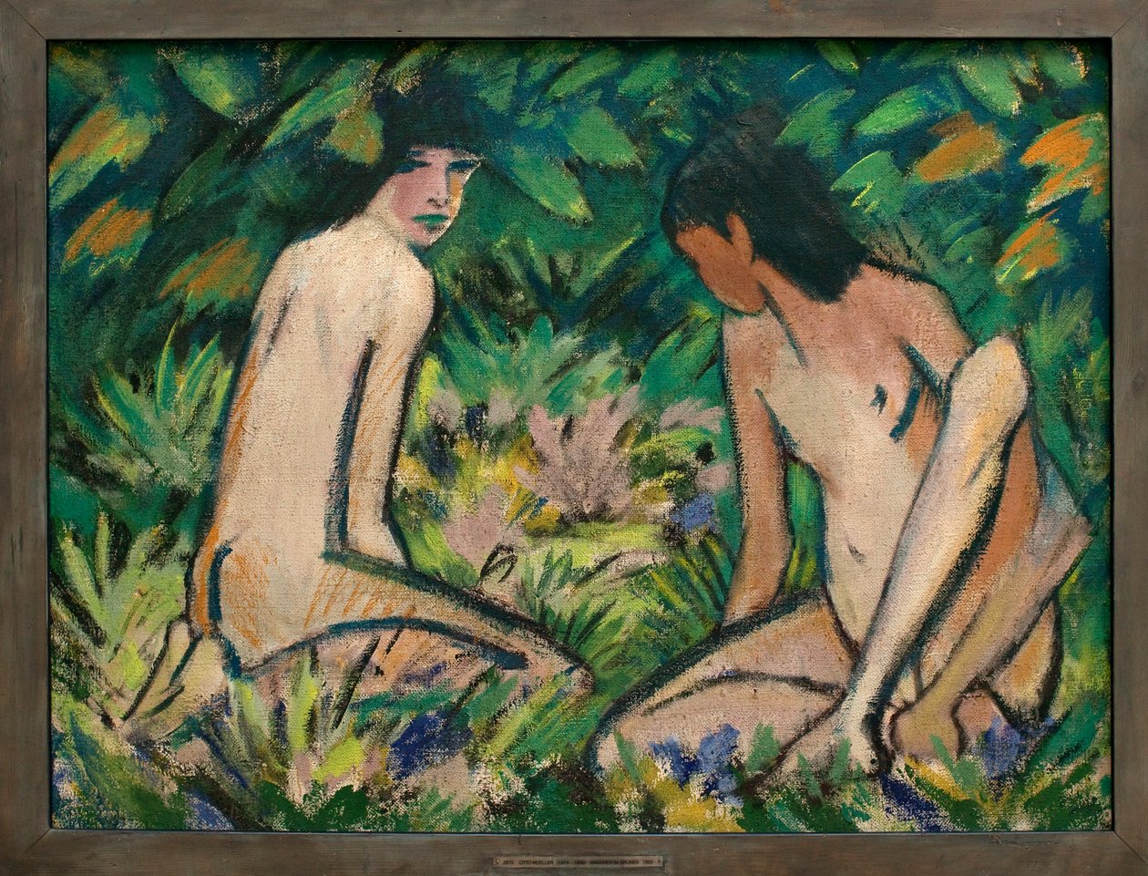 Jovens na natureza. Pintura de Otto Mueller de Otto Mueller