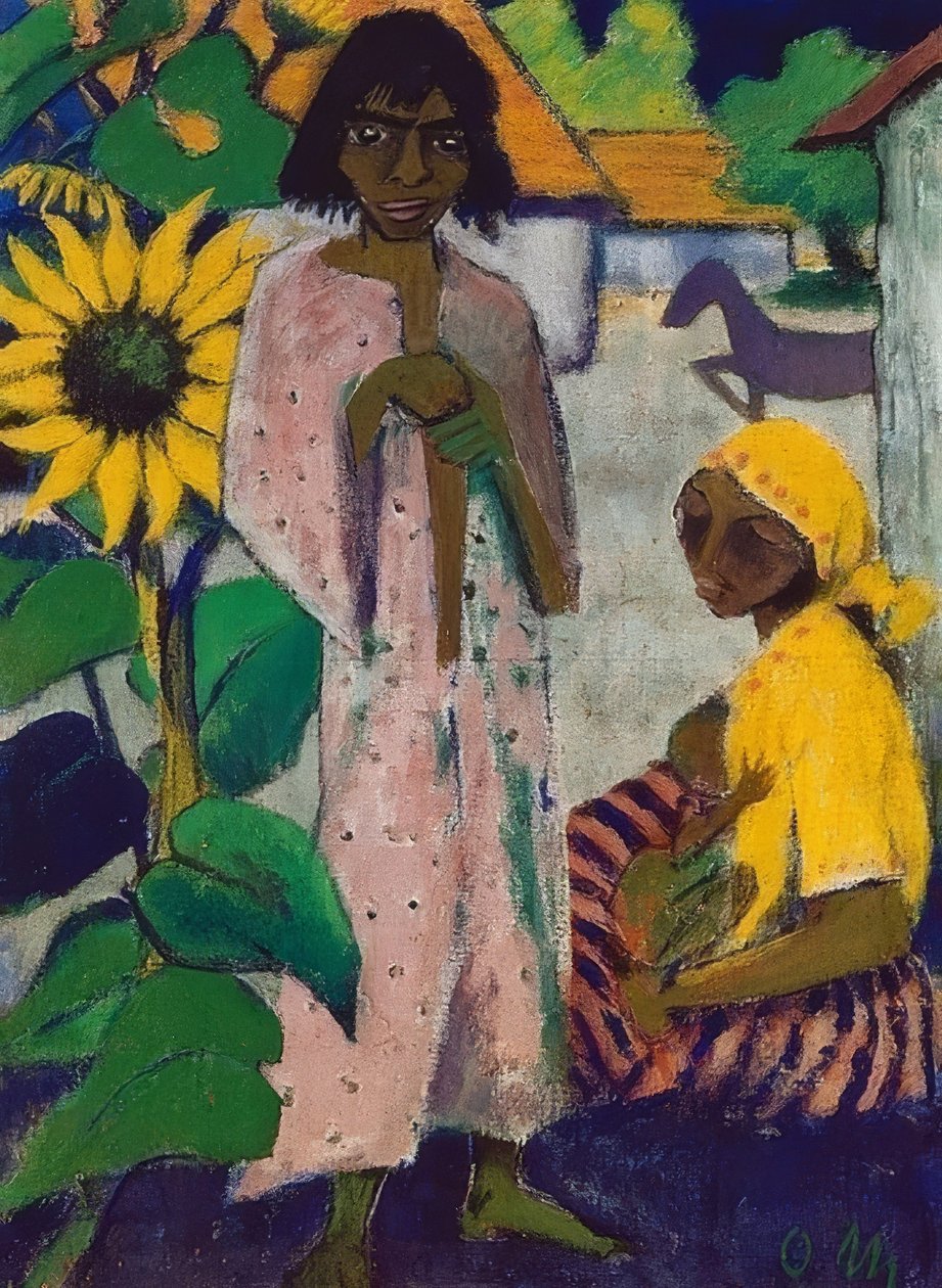 Cigana e girassóis. 1927 de Otto Mueller