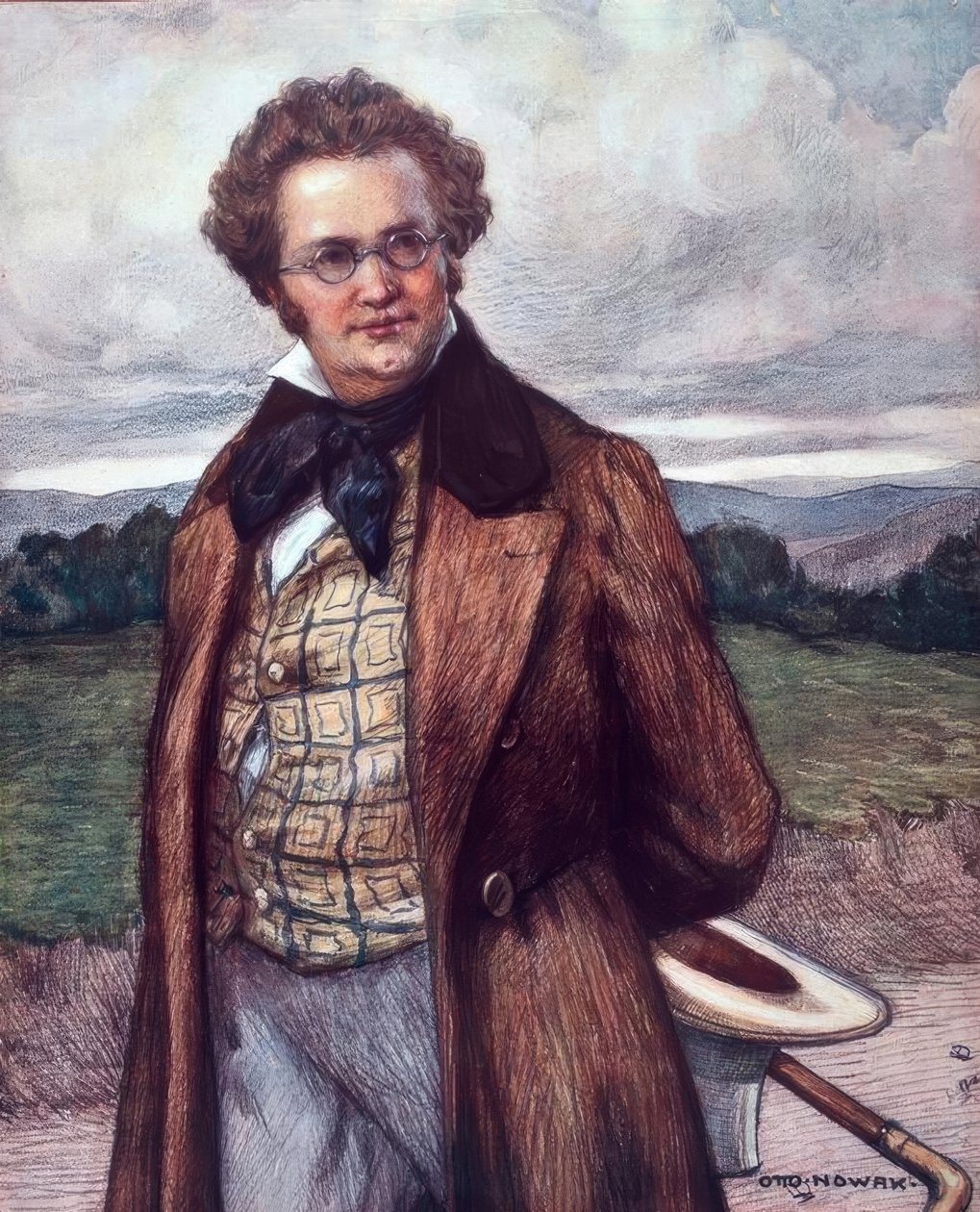 Schubert como caminhante - Nowak 1900 de Otto Robert Nowak