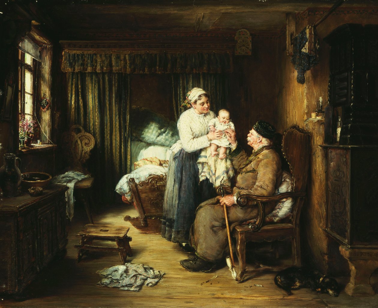 Visita do avô, 1889 de Otto Piltz