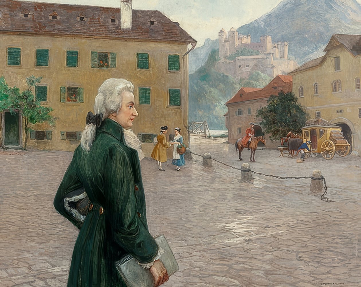 O jovem Mozart em Salzburgo de Otto Robert Nowak