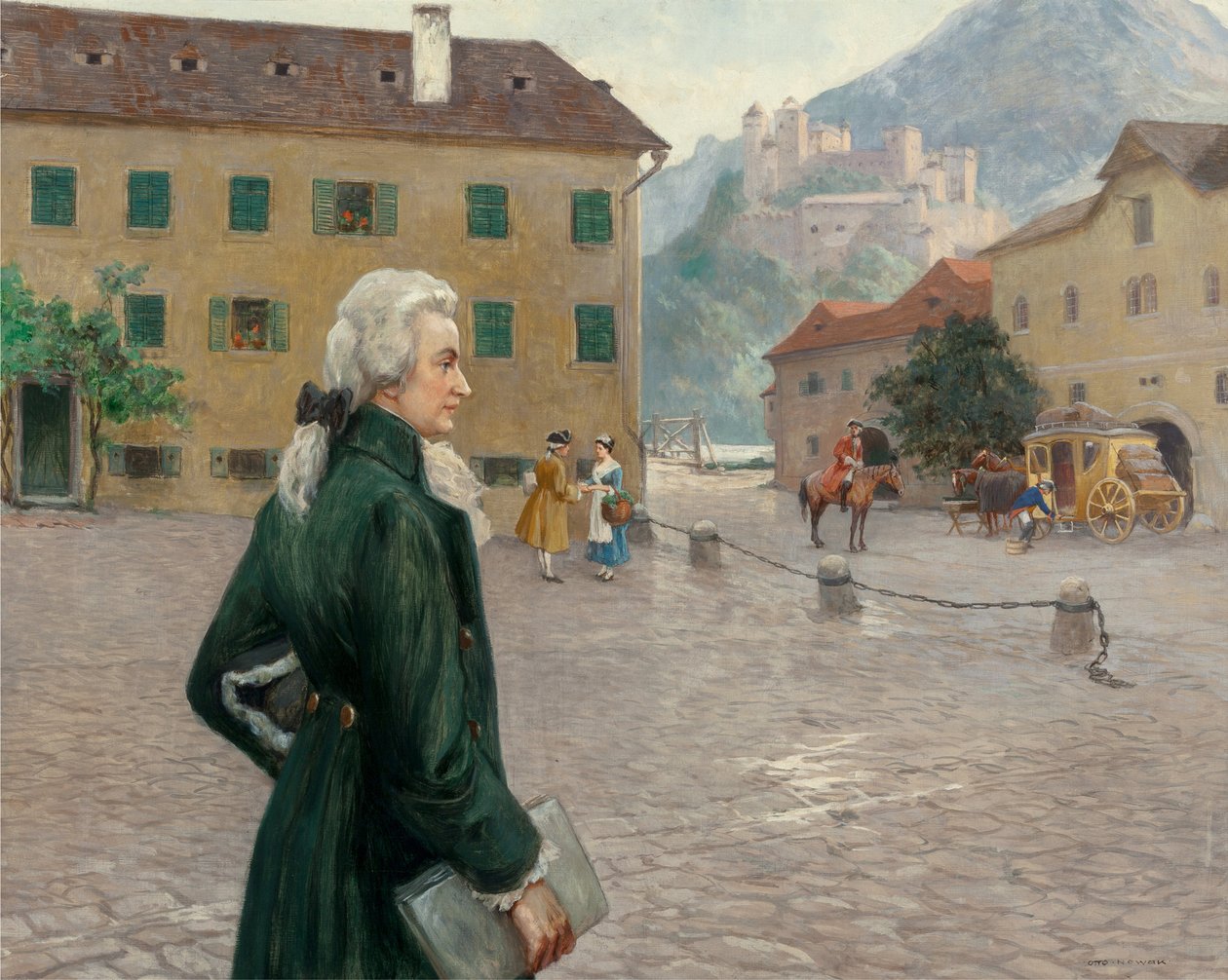 O jovem Mozart em Salzburgo. de Otto Robert Nowak