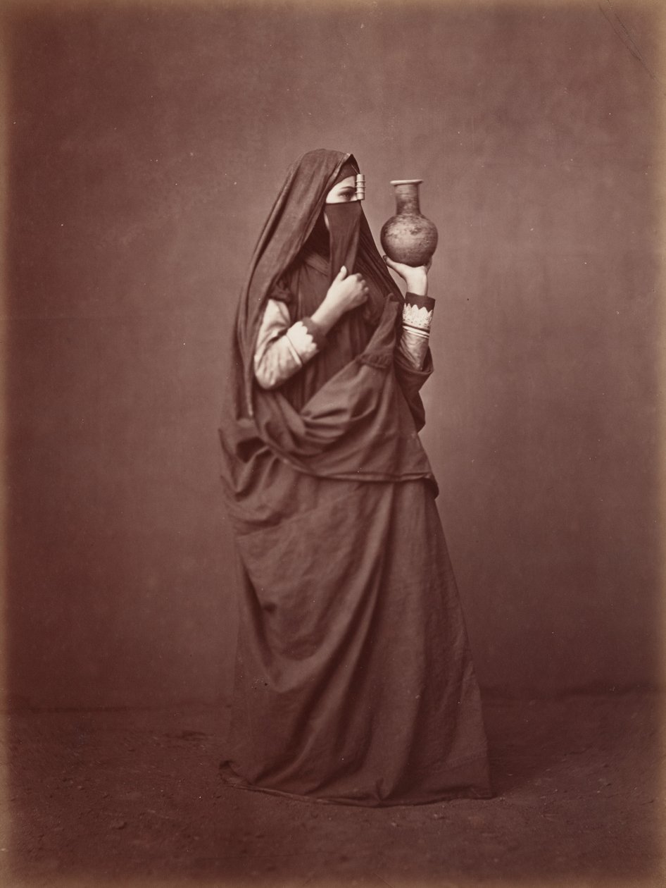 Retrato de uma mulher egípcia,c. 1870 (foto) de Otto Schoefft