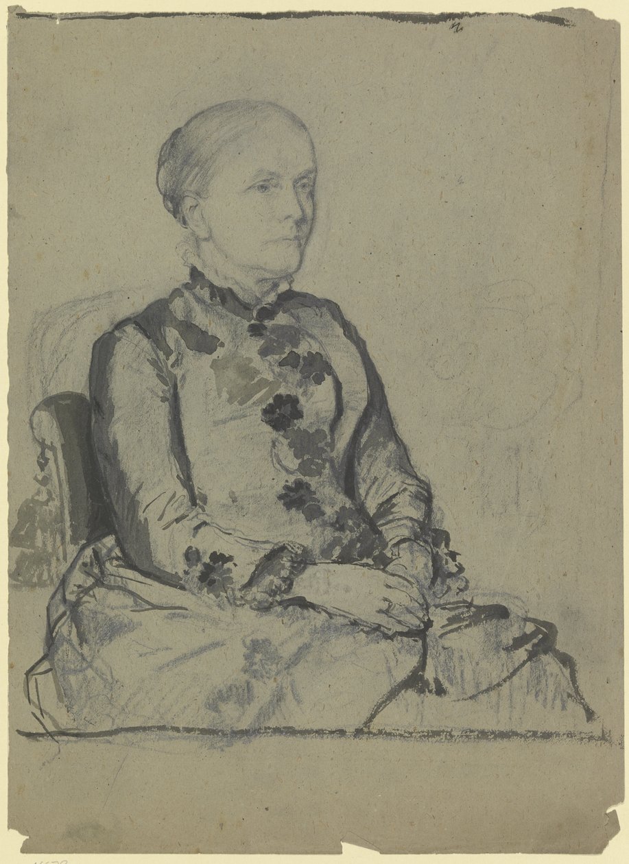 Retrato de Amalie Scholderer, cunhada do artista de Otto Scholderer
