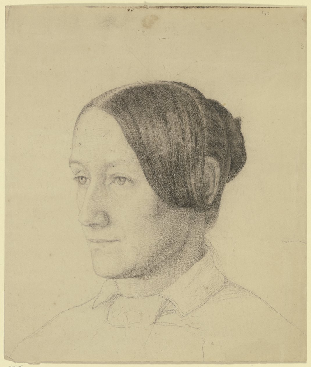 Retrato de Emilie Scholderer, mãe do artista de Otto Scholderer
